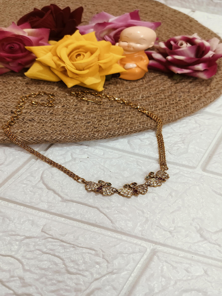 AD stone Butterfly Choker