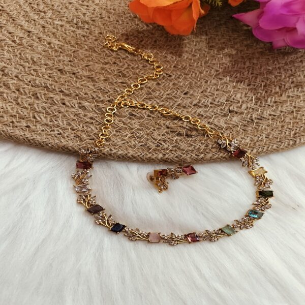 AD Stone Necklace Set (Code: Nck102)