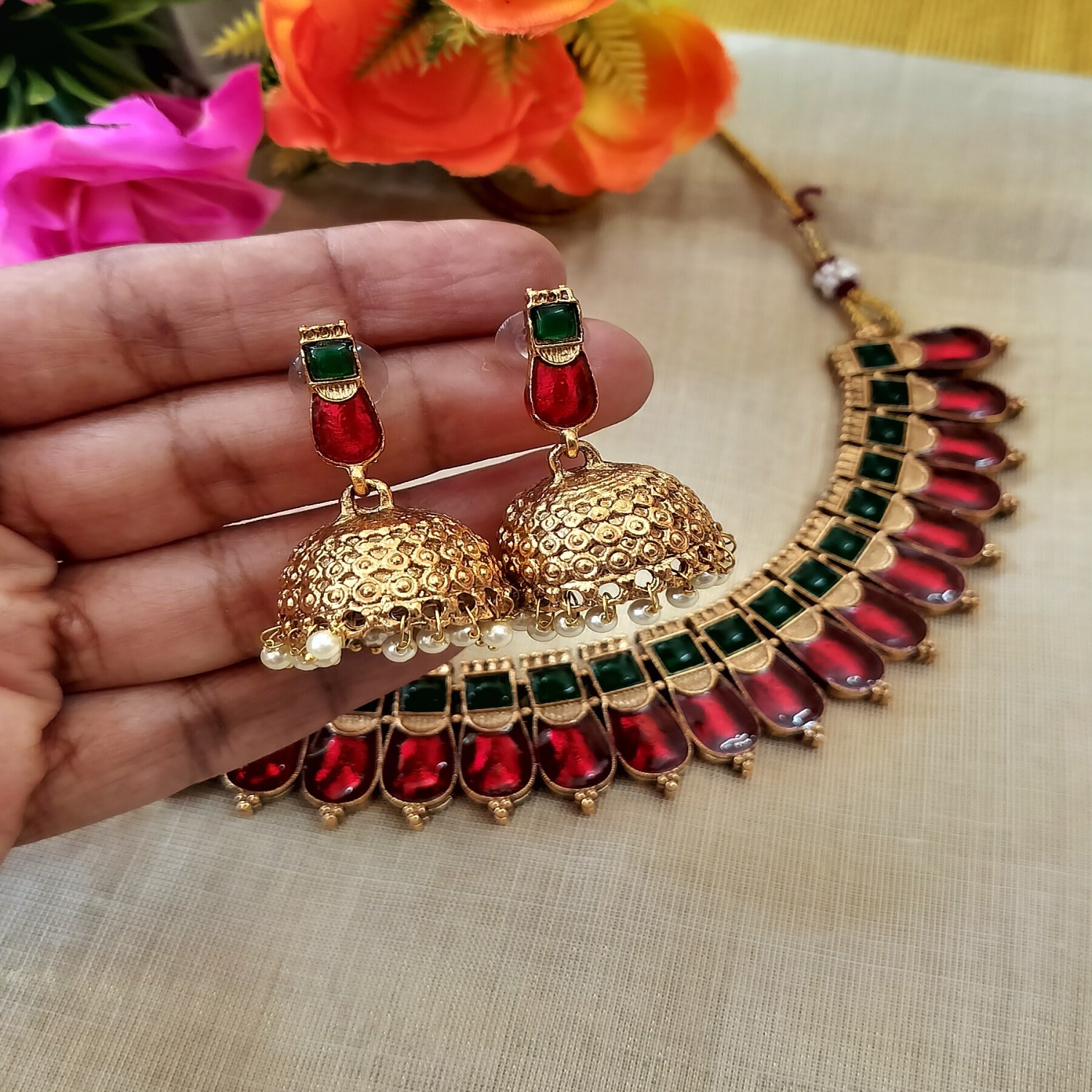 Palakka Necklace Set (MDTN208) - Image 2